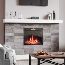 Load image into Gallery viewer, 24 Inch Inset Small Electric LED Fireplace Wall Mounted Heater 1kW/2kW Fireplaces Living and Home T 16.3 x W 63 x H 51.8 cm
