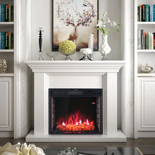 Load image into Gallery viewer, 24 Inch Inset Small Electric LED Fireplace Wall Mounted Heater 1kw/2kw Fireplaces Living and Home T 16.3 x W 63 x H 51.8 cm