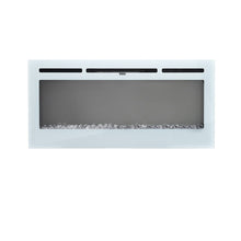 Load image into Gallery viewer, Linear Electric Fireplace Recessed in White Living and Home