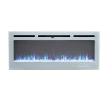 Load image into Gallery viewer, Linear Electric Fireplace Recessed in White Living and Home