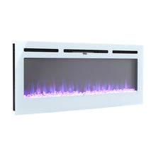 Load image into Gallery viewer, Linear Electric Fireplace Recessed in White Living and Home