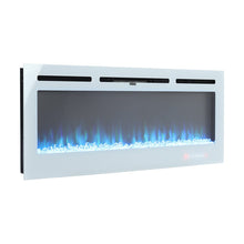 Load image into Gallery viewer, Linear Electric Fireplace Recessed in White Living and Home