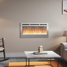 Load image into Gallery viewer, Linear Electric Fireplace Recessed in Chrome Living and Home