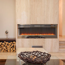 Load image into Gallery viewer, Mirror Coloured Electric Fireplace Wall Mounted 12 Flame Colour Heater Wall Mounted Fires Living and Home