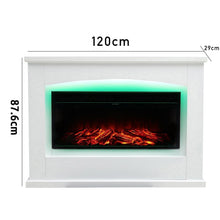 Load image into Gallery viewer, 34 Inch Electric Fireplace Suite 1800W with Ambient Light Fireplace Suites Living and Home