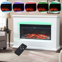 Load image into Gallery viewer, 34-Inch Embedded Electric Fireplace: Stylish Atmosphere Light with Dual Heating Options Living and Home