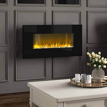 Load image into Gallery viewer, Modern Wall Mounted Electric Fireplace with Remote Control for Living Room Living and Home