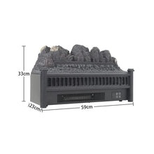 Load image into Gallery viewer, Modern Insert Log Electric Fireplace with Realistic Ember Bed Living and Home