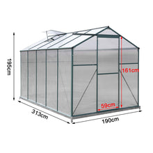 Load image into Gallery viewer, Aluminium Hobby Greenhouse with Base and Window Opening