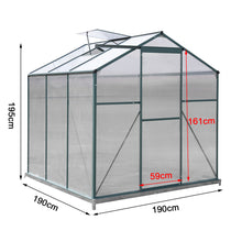 Load image into Gallery viewer, Aluminium Hobby Greenhouse with Base and Window Opening