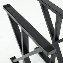 Load image into Gallery viewer, 2 Pieces Black Metal Table Legs Heavy Duty Industrial Table Legs Table Legs Living and Home