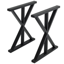 Load image into Gallery viewer, 2 Pieces Black Metal Table Legs Heavy Duty Industrial Table Legs Living and Home
