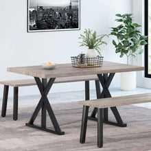 Load image into Gallery viewer, 2 Pieces Black Metal Table Legs Heavy Duty Industrial Table Legs Living and Home