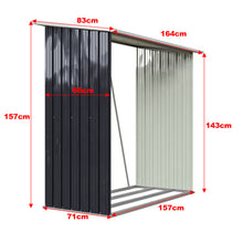 Load image into Gallery viewer, Garden Outdoor Metal Firewood Log Storage Shed
