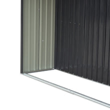 Load image into Gallery viewer, Garden Metal Storage Shed with Log Storage
