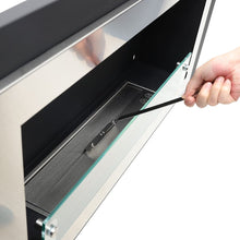 Load image into Gallery viewer, 45 inch Silver Wall Mount Fireplaces Steel Stainless Indoors Bio Ethanol Fireplaces Living and Home