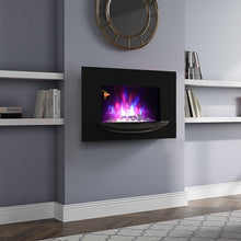 Load image into Gallery viewer, 35inch Wall Mounted Electric Fireplace with Pebble Bowl 7 Flame Colours Electric Fireplaces Living and Home