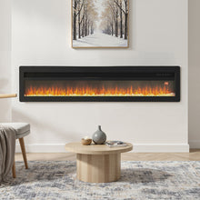 Load image into Gallery viewer, 40/50/60 Inch Black/White Electric Fireplace 1800W Wall Mounted Heater With Installation Kit