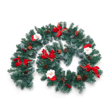 Load image into Gallery viewer, Cute Pre-lit Artificial Christmas Garland with Santa for Door and Mantel Living and Home