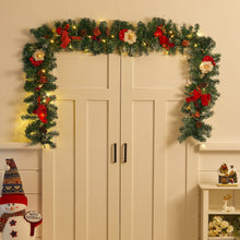 Load image into Gallery viewer, Cute Pre-lit Artificial Christmas Garland with Santa for Door and Mantel Living and Home