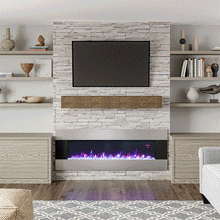 Load image into Gallery viewer, Smallbee Wall Mounted Electric Fireplace with Multi-color Flames Smallbee UK 128cm