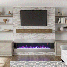 Load image into Gallery viewer, Smallbee Wall Mounted Electric Fireplace with Multi-color Flames Smallbee UK 152.4cm