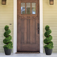 Load image into Gallery viewer, 2 Pack Artificial Topiary Spiral Boxwood Tree Fake Plant Artificial Plants Living and Home 90cm