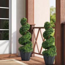 Load image into Gallery viewer, 2 Pack Artificial Topiary Spiral Boxwood Tree Fake Plant Artificial Plants Living and Home