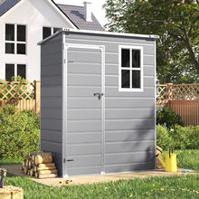 Load image into Gallery viewer, 4.6x2.6 ft Plastic Garden Shed with Lockable Door and Window