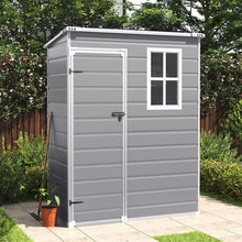 Load image into Gallery viewer, 4.6x2.6 ft Plastic Garden Shed with Lockable Door and Window