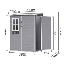 Load image into Gallery viewer, 5 x 4FT Outdoor Plastic Storage Shed