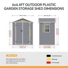 Load image into Gallery viewer, Plastic Outdoor Garden Storage Shed