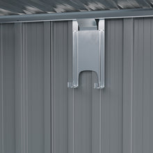 Load image into Gallery viewer, 5.5x7.5FT Flat Roof Tool Shed with Side Canopy