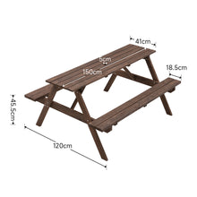 Load image into Gallery viewer, Solid Wood Rectangle Picnic Table and Bench Set