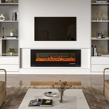 Load image into Gallery viewer, 50/60/72 inch Wall Mounted Electric Fireplaces With Remote Control 9 Flame Colours Heater