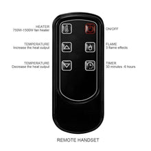 Load image into Gallery viewer, 5000BTU Freestanding Fireplaces and Rustic Grey TV Stand 3-Sided Electric Fireplace With Remote Control Freestanding Fireplaces Living and Home