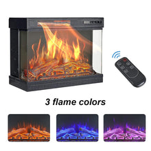 Load image into Gallery viewer, 5000BTU Freestanding Fireplaces and Rustic Grey TV Stand 3-Sided Electric Fireplace With Remote Control Freestanding Fireplaces Living and Home