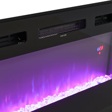 Load image into Gallery viewer, Recessed Electric Fireplace TV Stand with Closed Storage, PM1350PM1351
