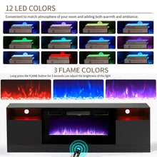 Load image into Gallery viewer, Recessed Electric Fireplace TV Stand with Closed Storage, PM1350PM1351