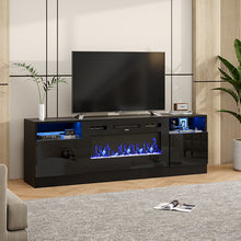 Load image into Gallery viewer, Recessed Electric Fireplace TV Stand with Closed Storage, PM1350PM1351