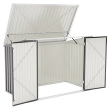 Load image into Gallery viewer, Steel Trash Can Recycle Bin Enclosure Storage Shed