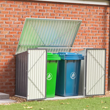 Load image into Gallery viewer, Steel Trash Can Recycle Bin Enclosure Storage Shed