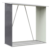 Load image into Gallery viewer, Garden Outdoor Metal Firewood Log Storage Shed