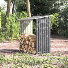 Load image into Gallery viewer, Garden Outdoor Metal Firewood Log Storage Shed