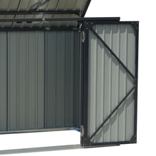 Load image into Gallery viewer, Outdoor Metal Garbage Storage Shed with Hinged Lid