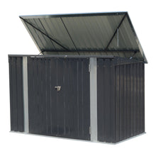 Load image into Gallery viewer, Outdoor Metal Storage Shed with Security Lock for Rubbish Bin