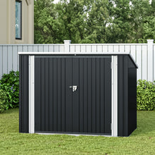 Load image into Gallery viewer, Outdoor Metal Storage Shed with Security Lock for Rubbish Bin