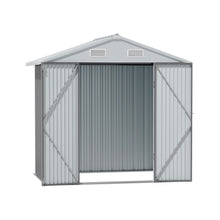 Load image into Gallery viewer, 6.5 x 6ft Metal Garden Storage Shed Outdoor Storage Tool House with Lockable Door Garden Sheds Living and Home