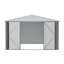 Load image into Gallery viewer, 10.5 x 6.7ft Outdoor Garden Metal Storage Shed with Lockable Double Doors Garden Sheds Living and Home