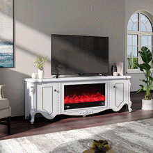 Load image into Gallery viewer, Smallbee Freestanding Fireplaces 180cm W TV Stand 30 Inch Electric Fireplace with Remote Freestanding Fireplaces Smallbee UK
